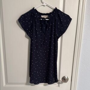 Like New! Loft Navy with White Stars Top - Small